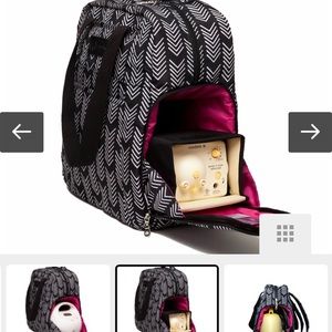 Sarah Wells Backpack Black and White pump bag